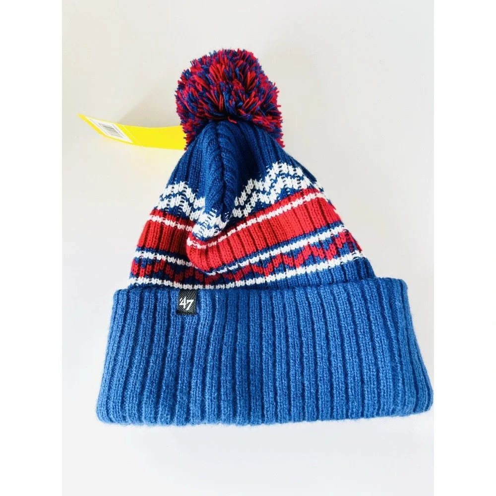 NY Giants '47‎ YOUTH Polar Vortex Cuff Knit Beanie Winter Cap NEW With Tags